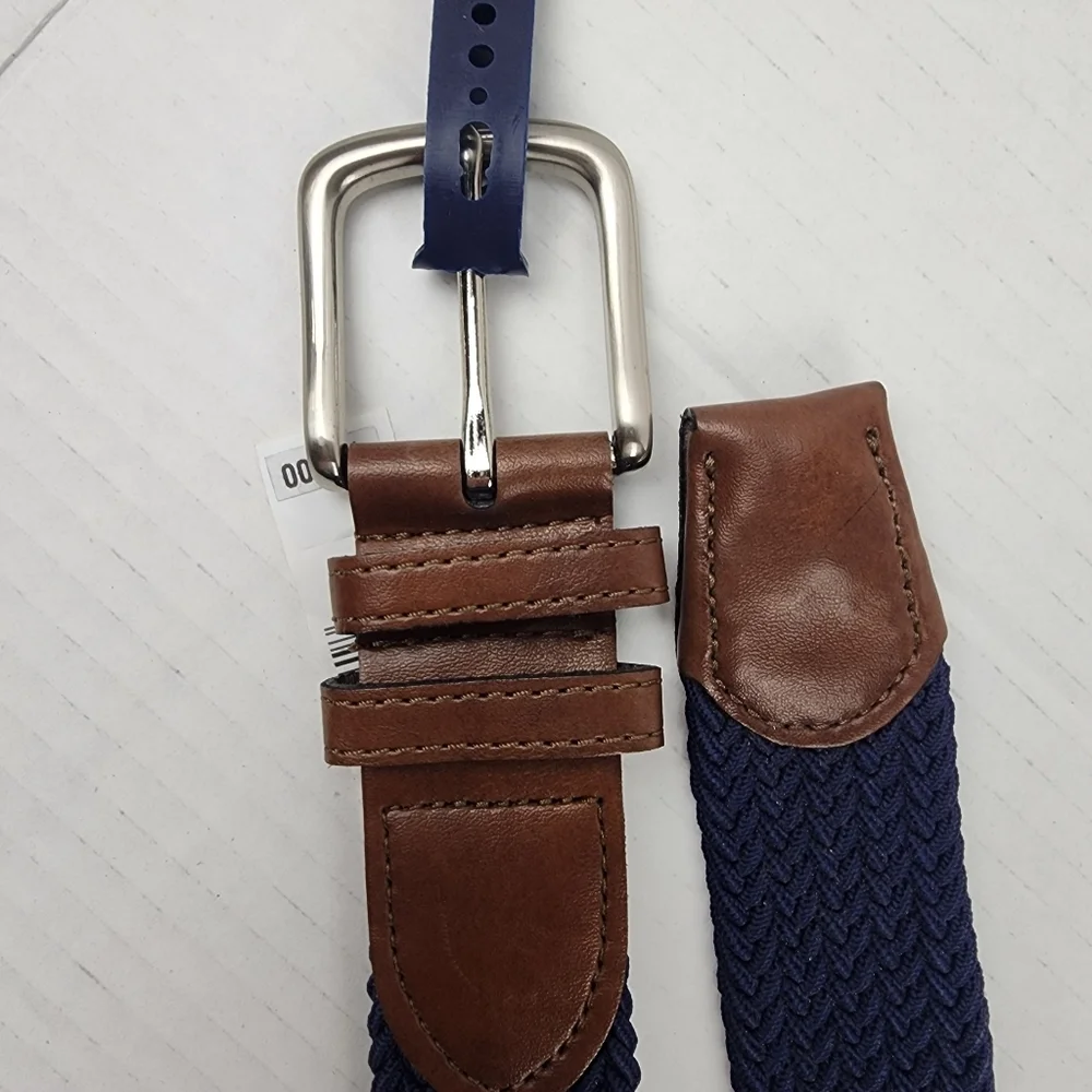 Saddlebred Comfort Flex Navy Belt Mens 3X Big&Tall Nylon Braided Nylon Stretch
